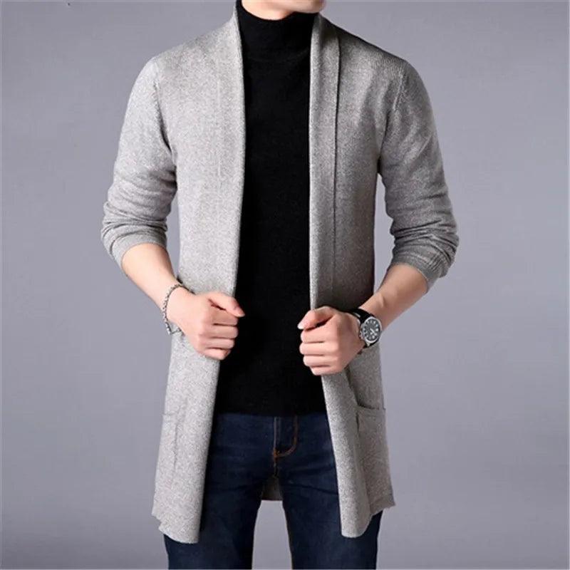 Men’s Casual Fashion: The Ultimate Long Slim Sweater Cardigan