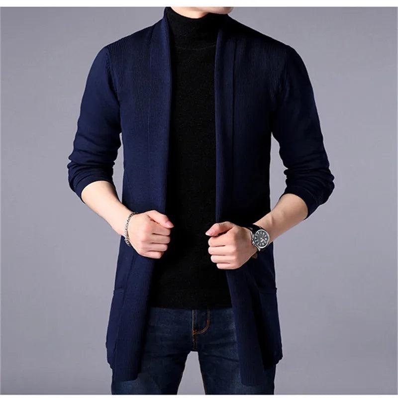 Men’s Casual Fashion: The Ultimate Long Slim Sweater Cardigan