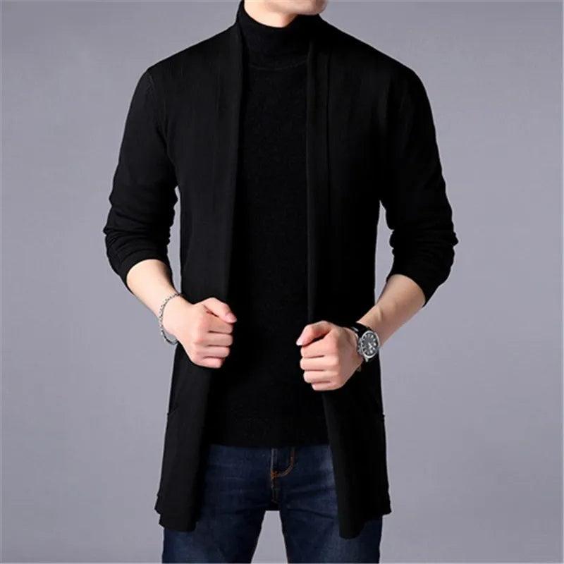 Men’s Casual Fashion: The Ultimate Long Slim Sweater Cardigan