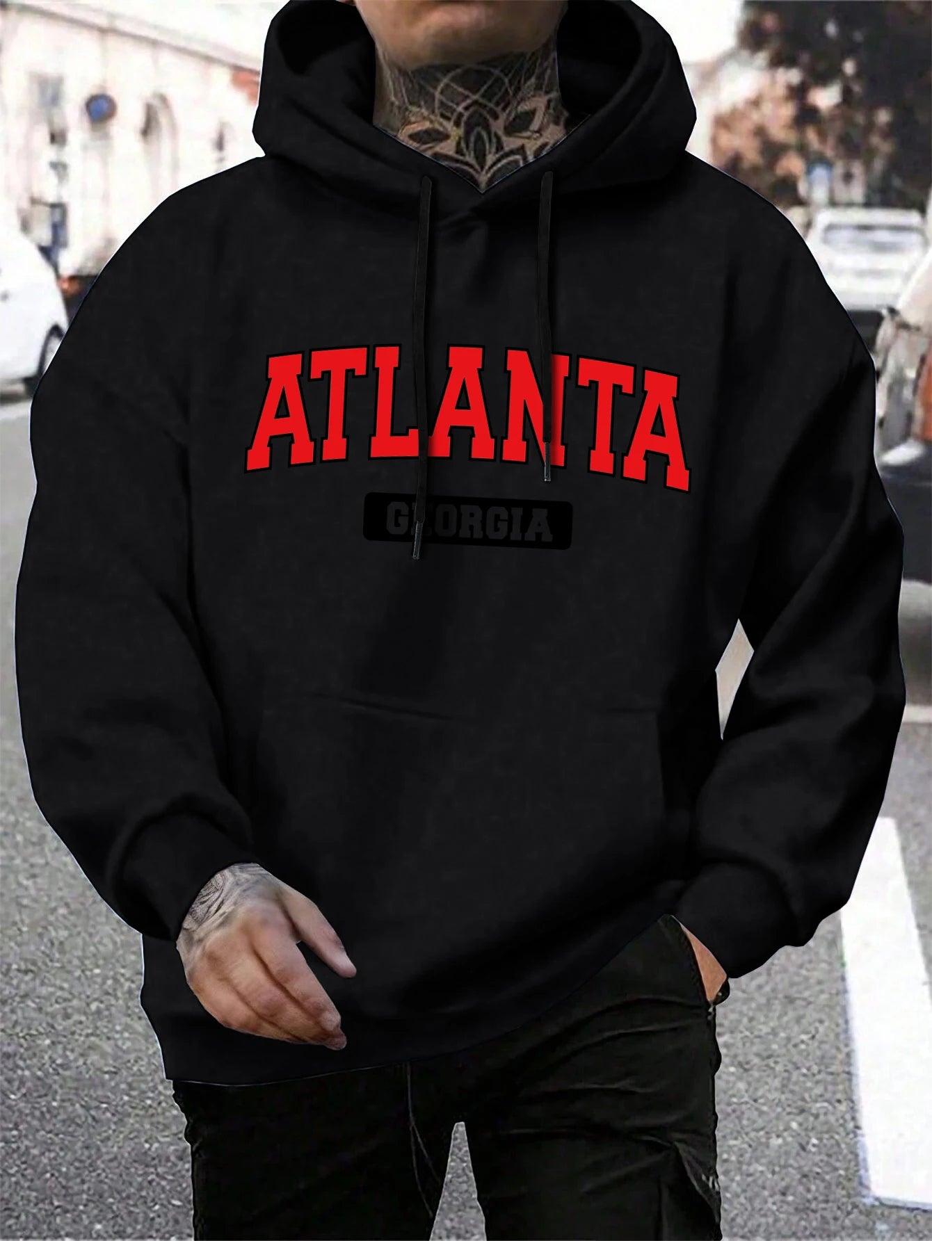 Rough & Rugged Men’s Atlanta Georgia Hoodie: Stay Stylish This Season