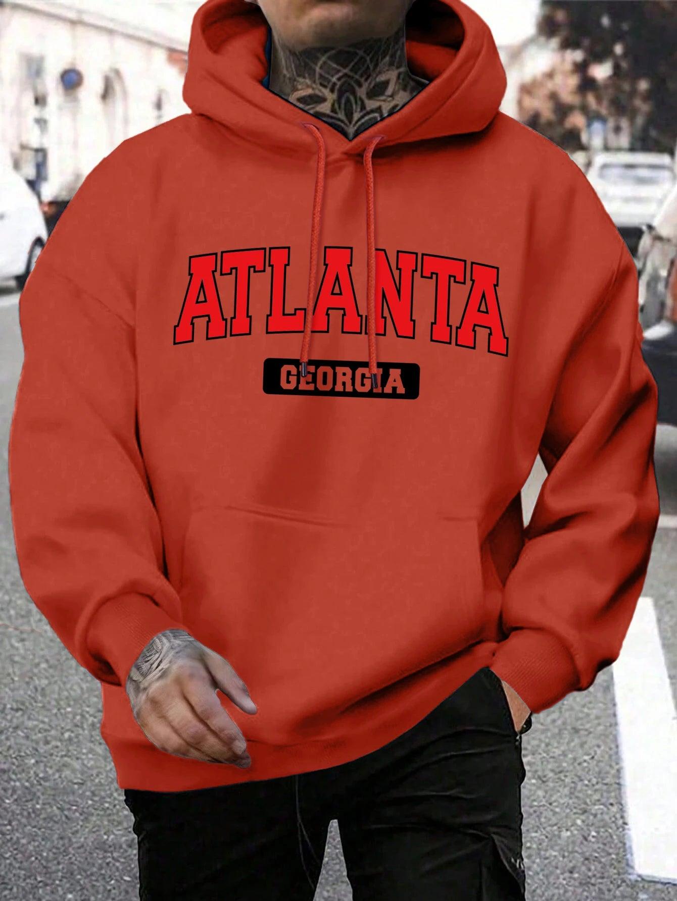 Rough & Rugged Men’s Atlanta Georgia Hoodie: Stay Stylish This Season