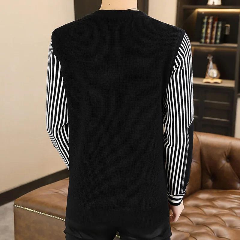 Timeless Elegance: Men’s Autumn Winter Knitted O Neck Pullover